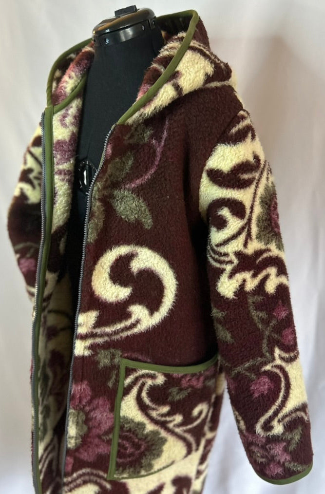 Handmade Upcycled Floral Blanket Coat