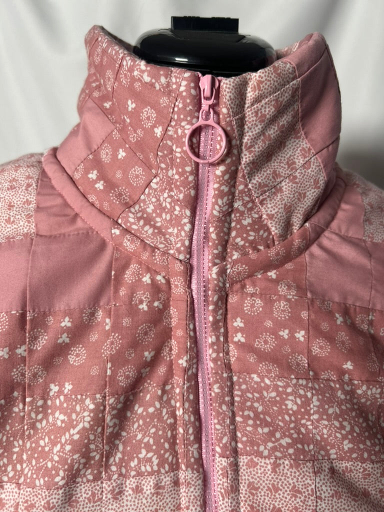 Handmade Upcycled Pink Quilt Shortie Coat