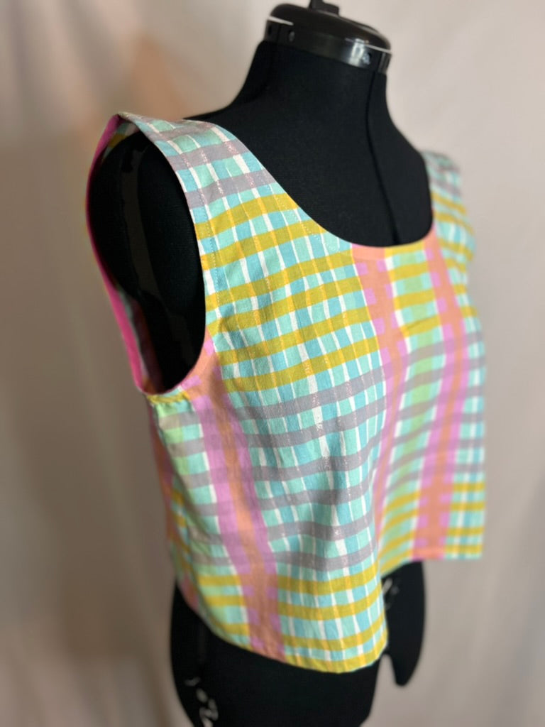 Handmade Upcycled Scoop Back Boxy Tank