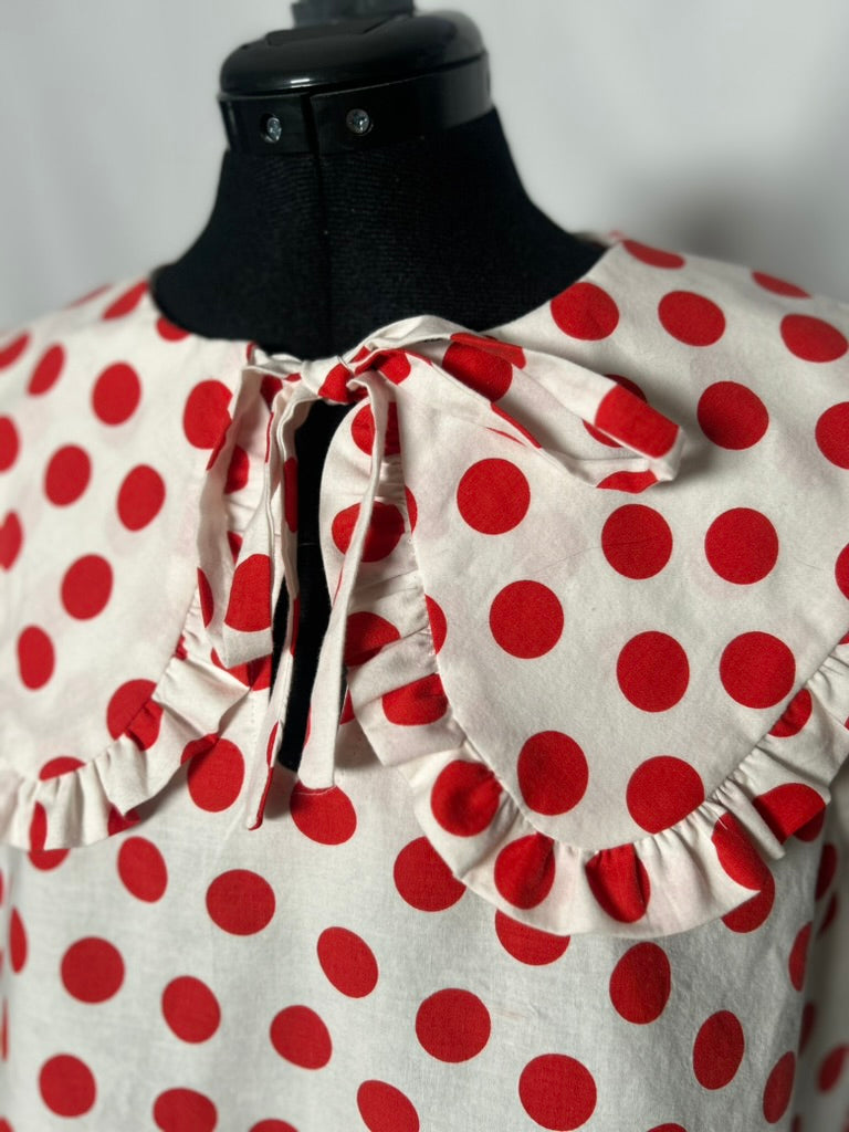 Handmade Upcycled Ruffle Collar Top