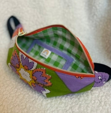 Handmade Upcycled Colourful Fanny Pack