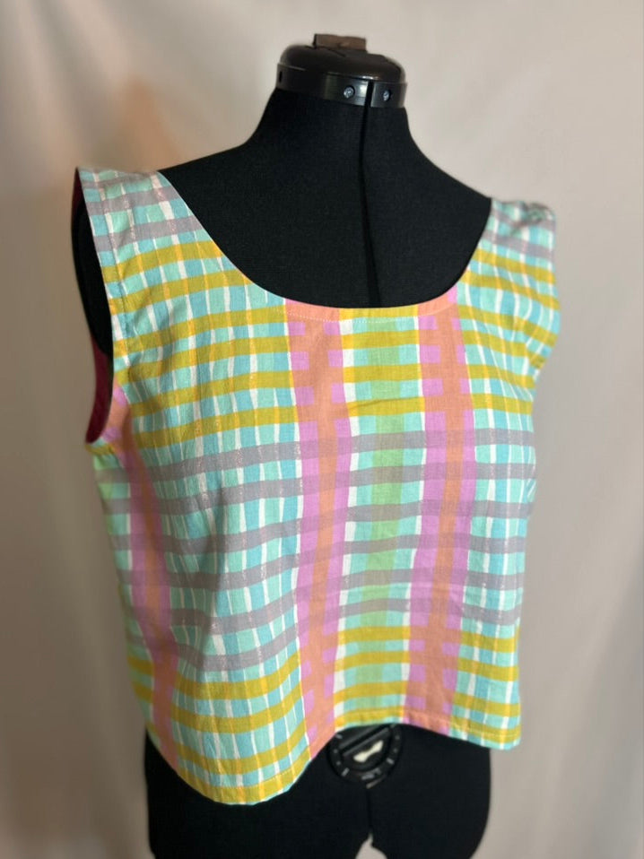 Handmade Upcycled Scoop Back Boxy Tank