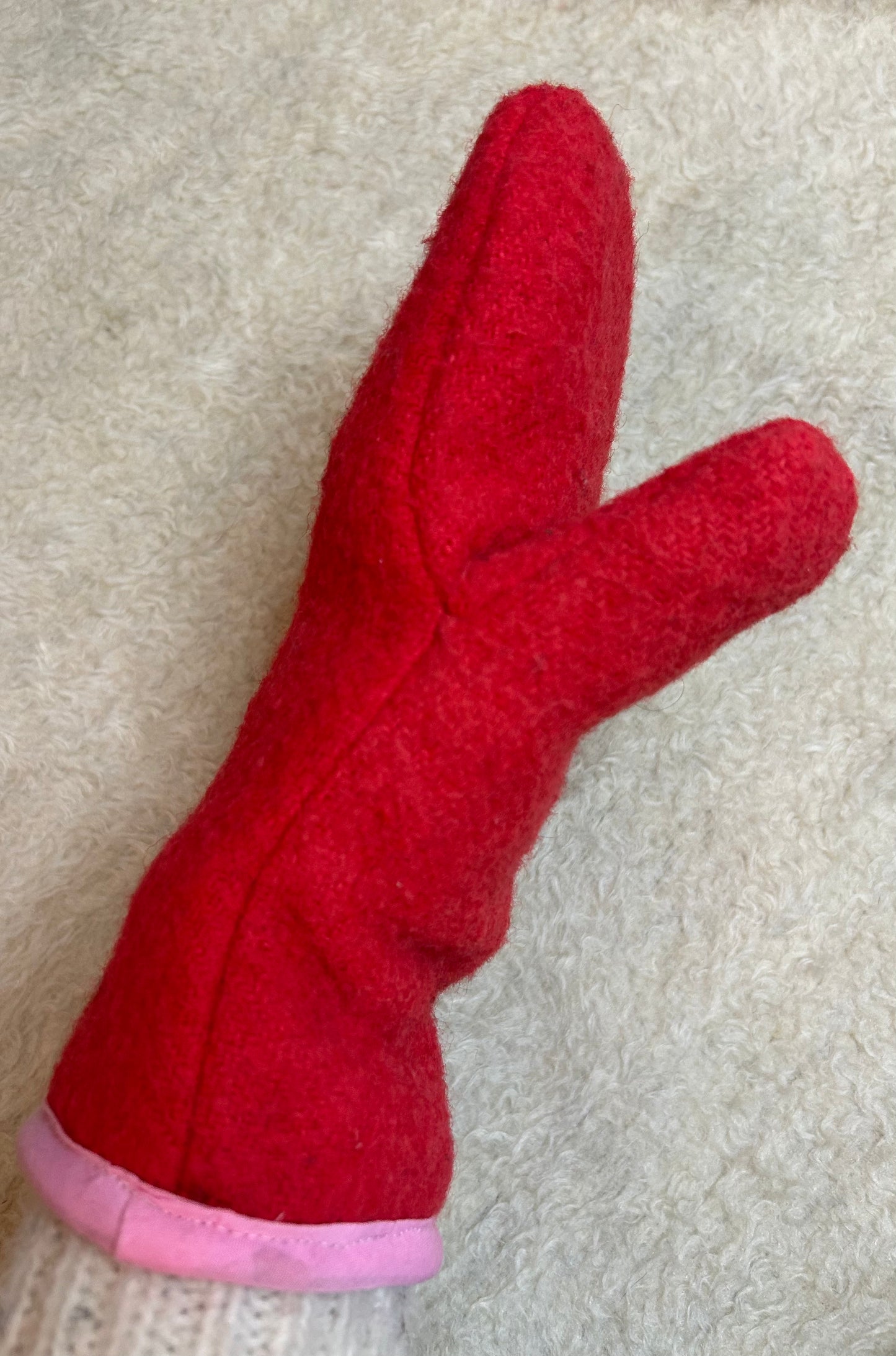 Handmade Upcycled Fleece-Lined Wool Mittens