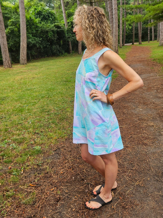 Handmade Upcycled Scoop Back Dress