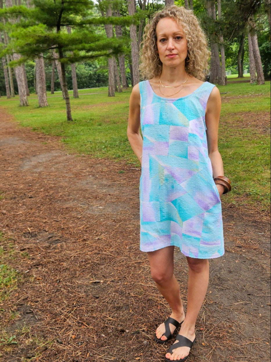 Handmade Upcycled Scoop Back Dress