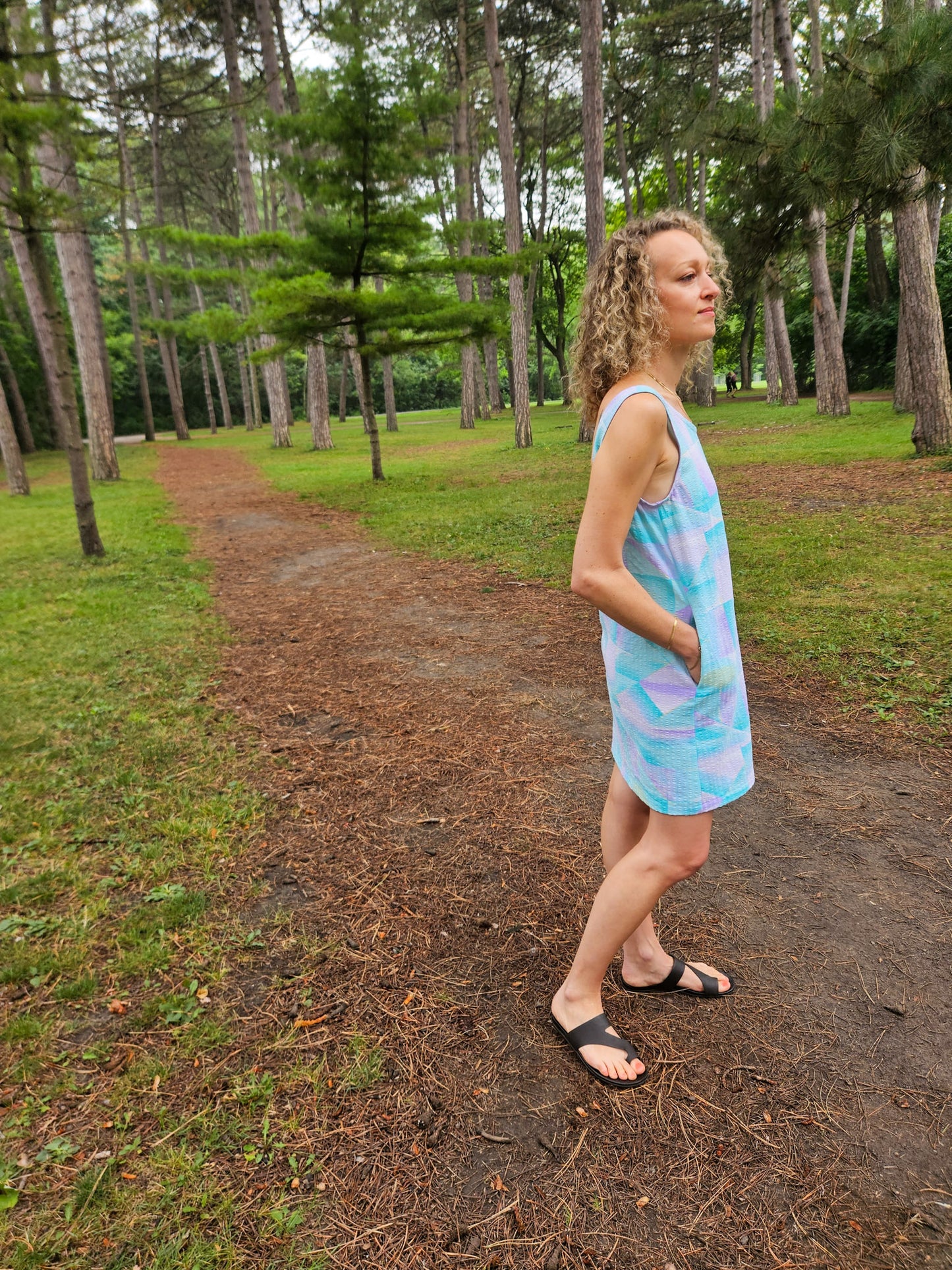 Handmade Upcycled Scoop Back Dress